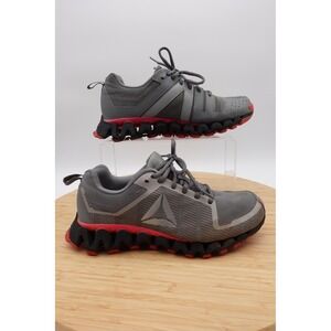 Reebok ZigWild Shoes Womens Size 7.5 38 Gray Mesh Red ZigTech Running Sneakers